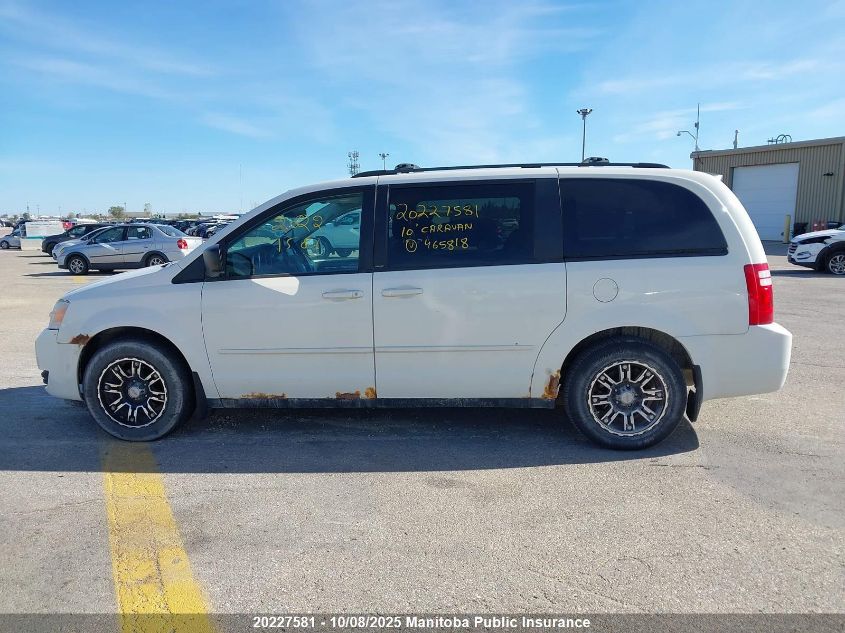 2010 Dodge Grand Caravan Se VIN: 2D4RN4DE6AR465818 Lot: 20227581