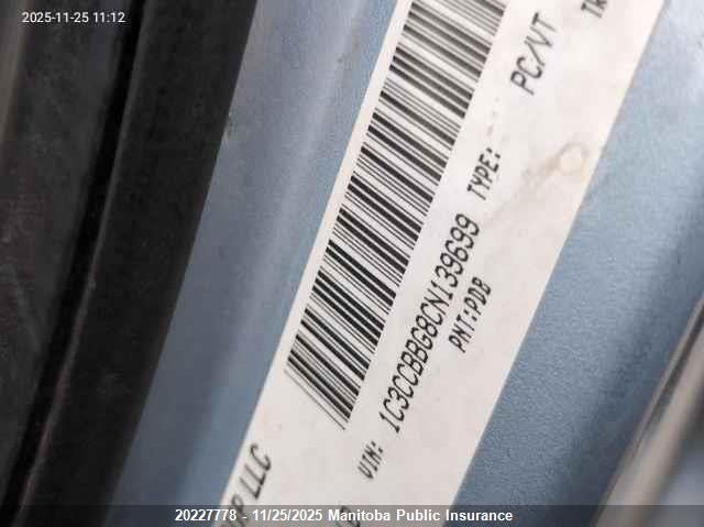 2012 Chrysler 200 Touring V6 VIN: 1C3CCBBG8CN139699 Lot: 20227778