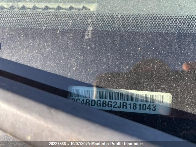 2018 Dodge Grand Caravan Cvp/Sxt VIN: 2C4RDGBG2JR181043 Lot: 20227866