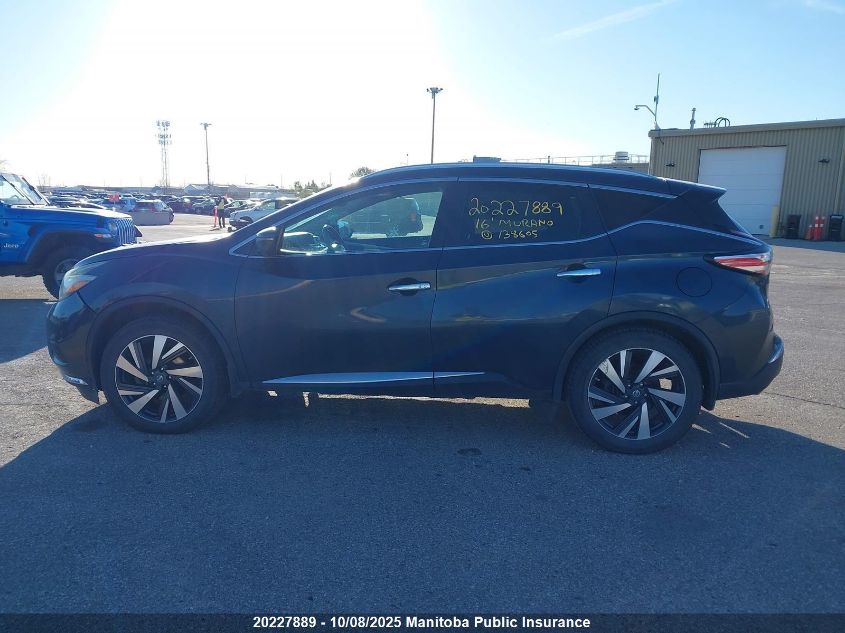 2016 Nissan Murano Platinum VIN: 5N1AZ2MH0GN138605 Lot: 20227889