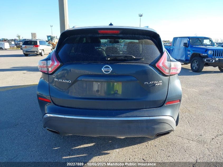 2016 Nissan Murano Platinum VIN: 5N1AZ2MH0GN138605 Lot: 20227889
