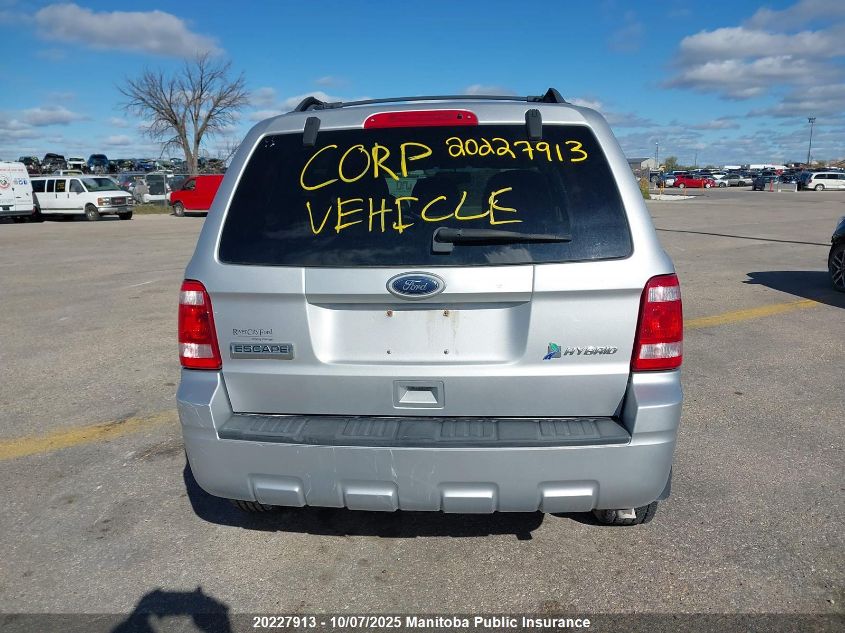 2011 Ford Escape Hybrid Hybrid VIN: 1FMCU5K33BKA00342 Lot: 20227913