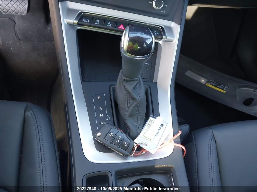 2025 Audi Q3 40 2.0 Tfsi VIN: WA1AUCF36S1079144 Lot: 20227940