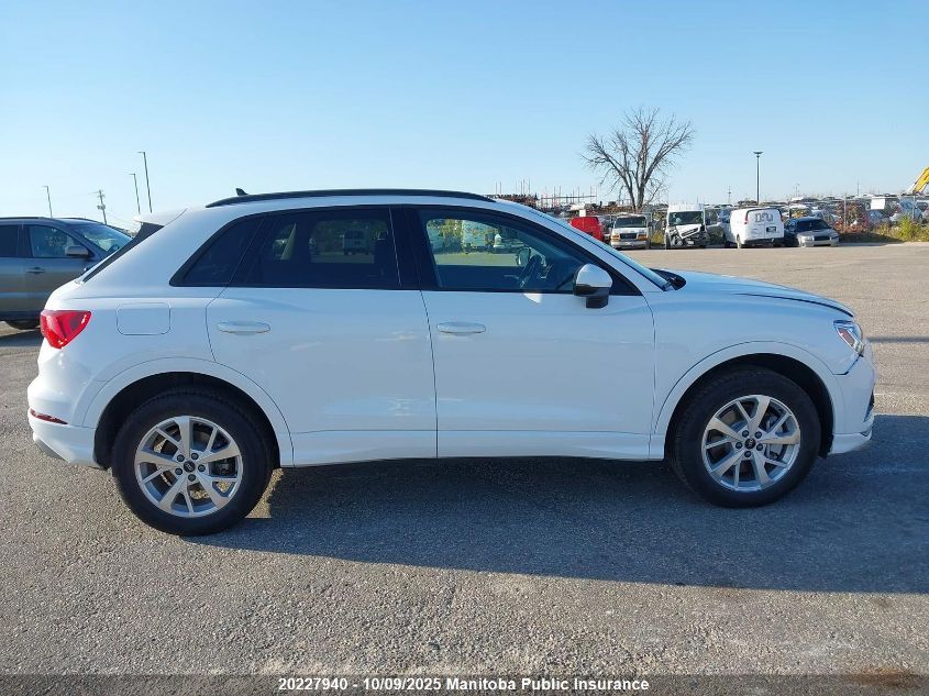 2025 Audi Q3 40 2.0 Tfsi VIN: WA1AUCF36S1079144 Lot: 20227940