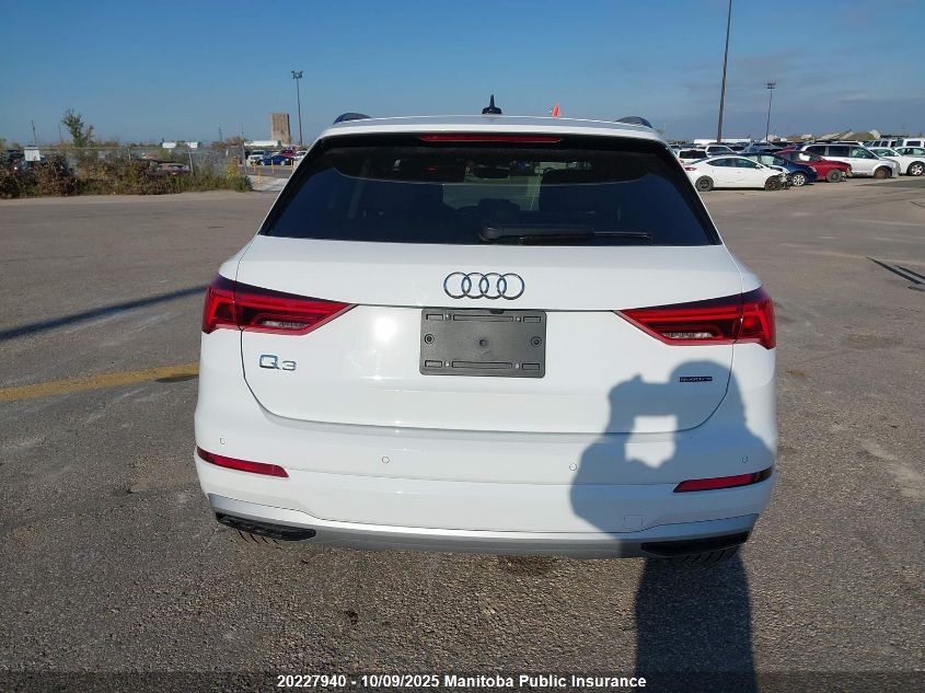 2025 Audi Q3 40 2.0 Tfsi VIN: WA1AUCF36S1079144 Lot: 20227940