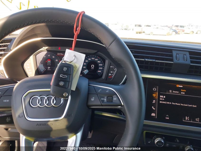 2025 Audi Q3 40 2.0 Tfsi VIN: WA1AUCF36S1079144 Lot: 20227940