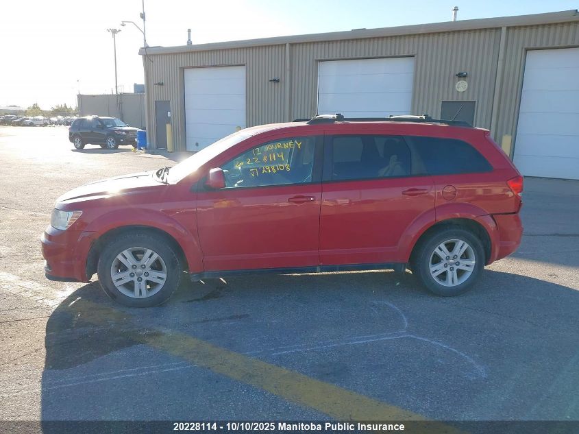 2012 Dodge Journey Se VIN: 3C4PDCAB0CT298108 Lot: 20228114