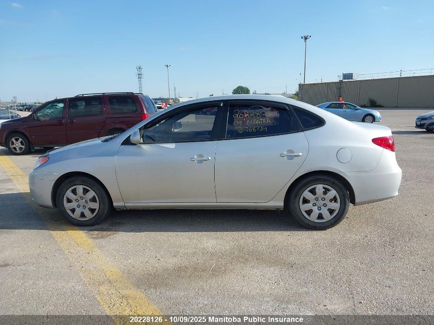 2009 Hyundai Elantra Gl VIN: KMHDU45D09U768734 Lot: 20228126