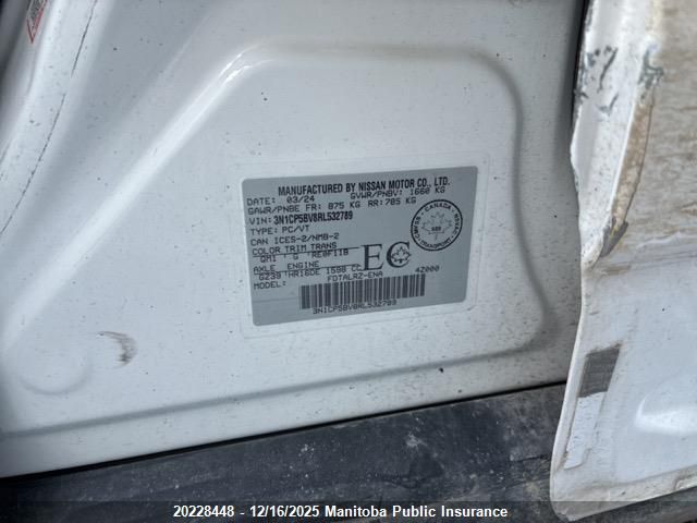 2024 Nissan Kicks S S VIN: 3N1CP5BV8RL532789 Lot: 20228448