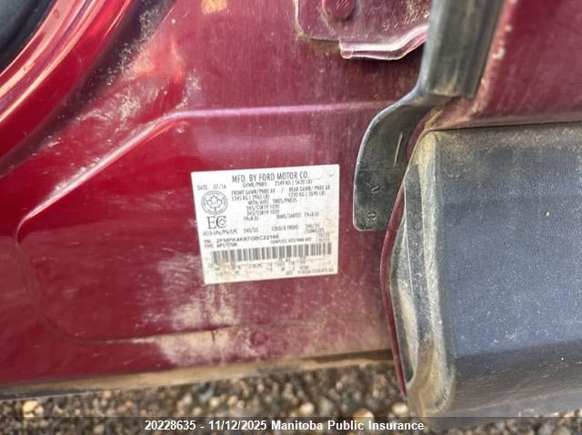 2FMPK4K87GBC22168 2016 FORD EDGE photo no. 9