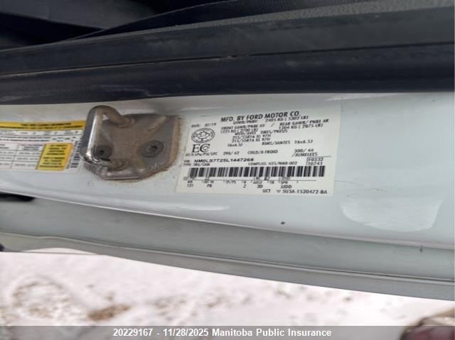 2020 Ford Transit Connect Xlt Cargo Van VIN: NM0LS7T25L1447268 Lot: 20229167