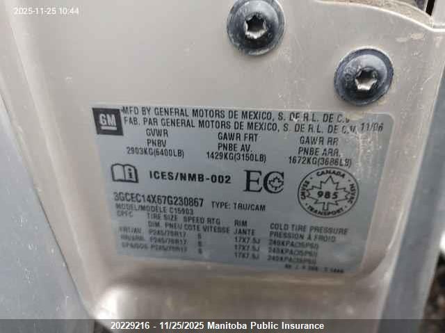 3GCEC14X67G230867 2007 CHEVROLET SILVERADO photo no. 9