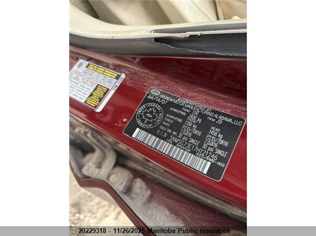 2007 Hyundai Santa Fe Gl VIN: 5NMSG73E17H121246 Lot: 20229318