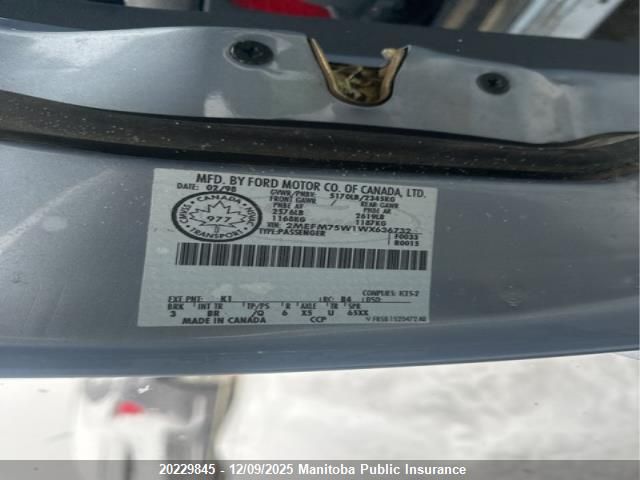 1998 Mercury Grand Marquis Ls VIN: 2MEFM75W1WX636732 Lot: 20229845