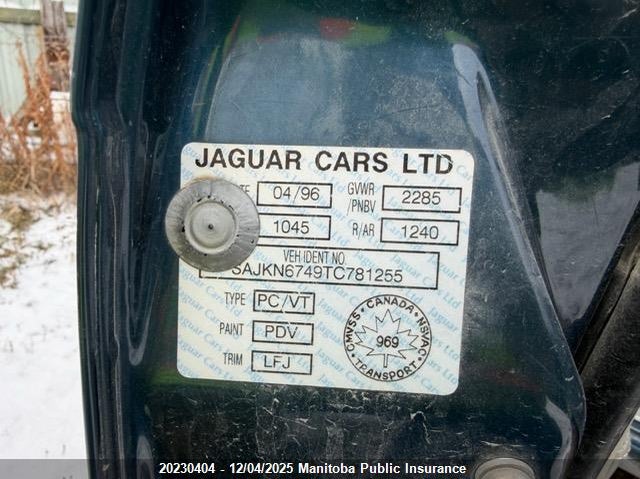 SAJKN6749TC781255 1996 JAGUAR  photo no. 9