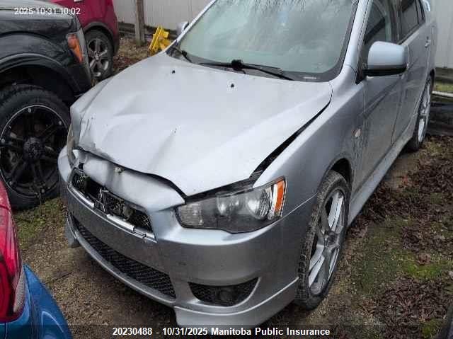 2010 Mitsubishi Lancer grey sedan gasoline JA32U2FUXAU603002 photo #1