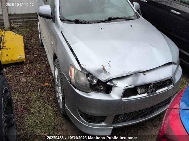 2010 Mitsubishi Lancer grey sedan gasoline JA32U2FUXAU603002 photo #3