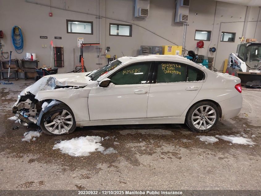 2014 BMW 328I xDrive VIN: WBA3B3G5XENR83934 Lot: 20230932