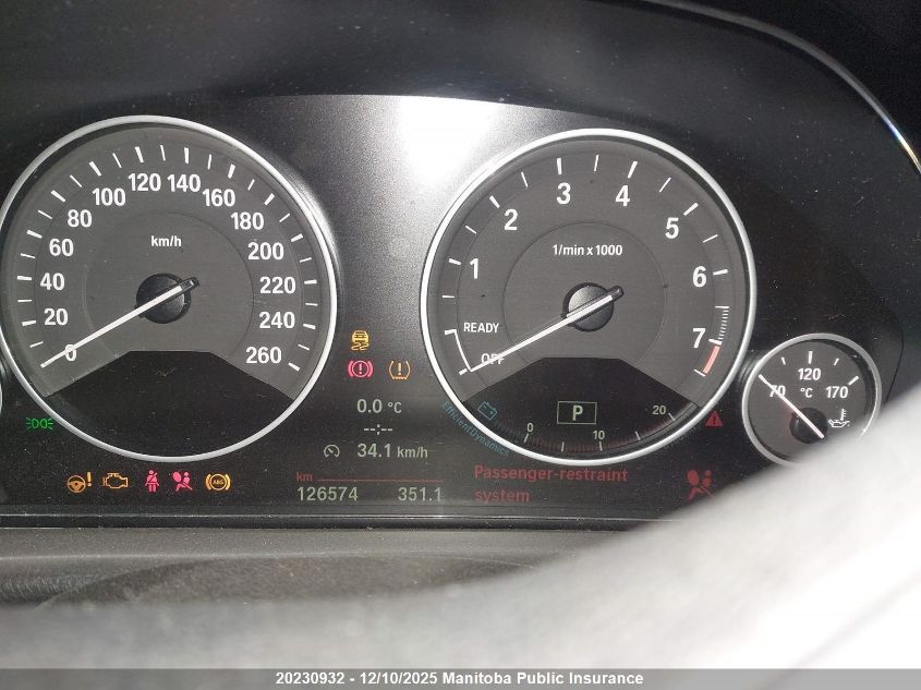 2014 BMW 328I xDrive VIN: WBA3B3G5XENR83934 Lot: 20230932