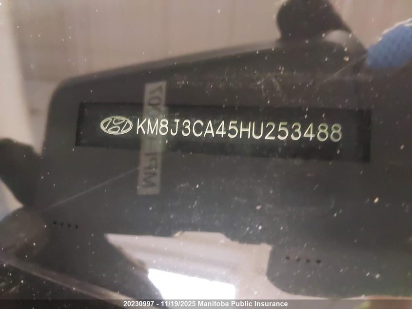 2017 Hyundai Tucson VIN: KM8J3CA45HU253488 Lot: 20230997