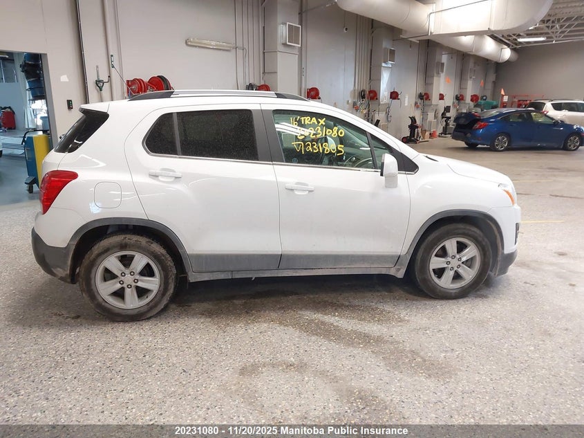 2016 Chevrolet Trax Lt VIN: 3GNCJLSB2GL231805 Lot: 20231080