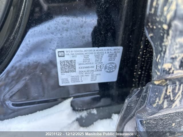 2022 GMC Terrain Denali VIN: 3GKALXEV3NL239355 Lot: 20231122