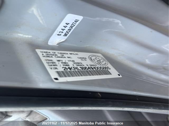 2001 Honda Odyssey Ex VIN: 2HKRL18641H005865 Lot: 20231162