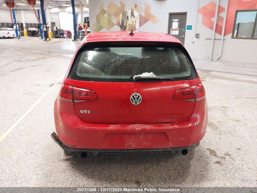2015 Volkswagen Gti 2.0T VIN: 3VWYT7AU5FM028853 Lot: 20231568