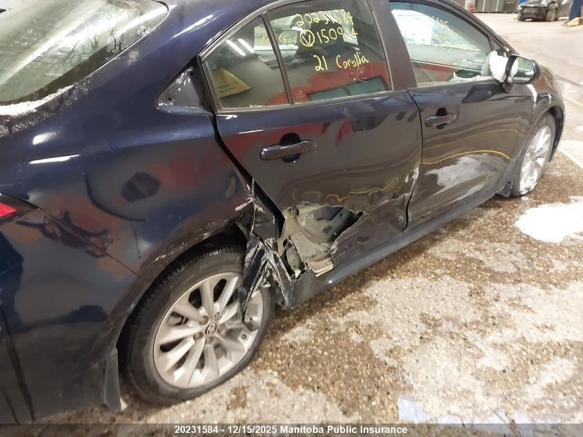 2021 Toyota Corolla Le VIN: 5YFBPMBE5MP150914 Lot: 20231584