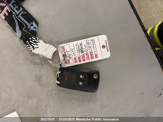 2014 Chevrolet Sonic Lt VIN: 1G1JC5EH2E4180498 Lot: 20231621