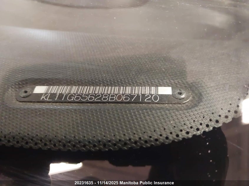 2008 Chevrolet Aveo Lt VIN: KL1TG65628B067120 Lot: 20231635