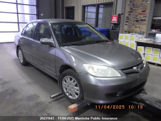 2004 Honda Civic Lx VIN: 2HGES16604H905715 Lot: 20231643