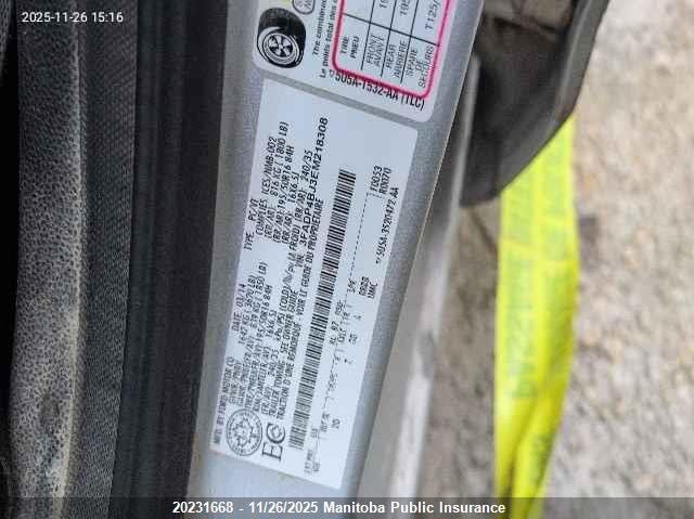 2014 Ford Fiesta Se VIN: 3FADP4BJ3EM218308 Lot: 20231668