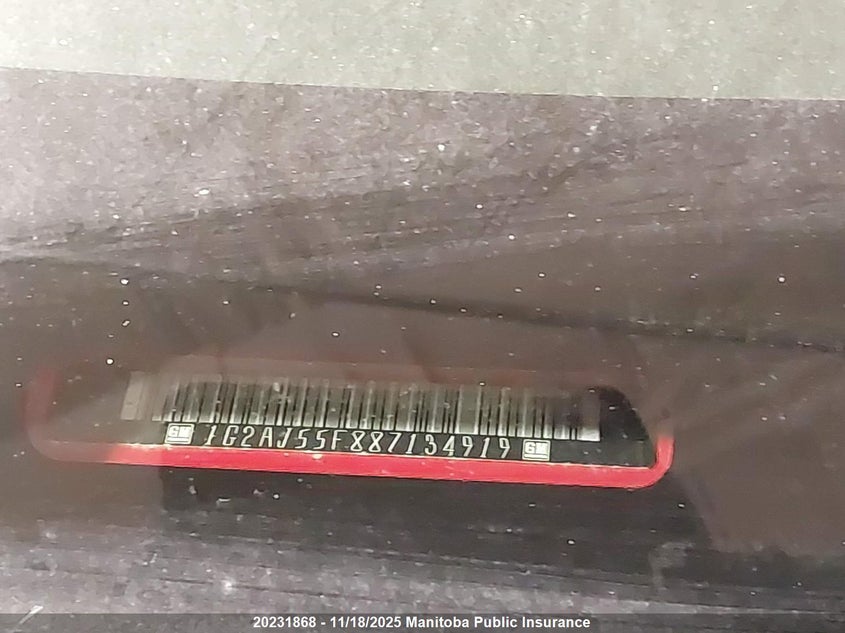 2008 Pontiac G5 VIN: 1G2AJ55F887134919 Lot: 20231868