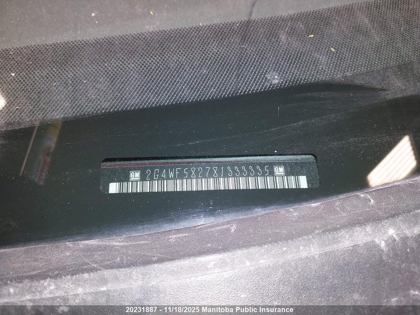 2008 Buick Allure Cx VIN: 2G4WF582781333335 Lot: 20231887