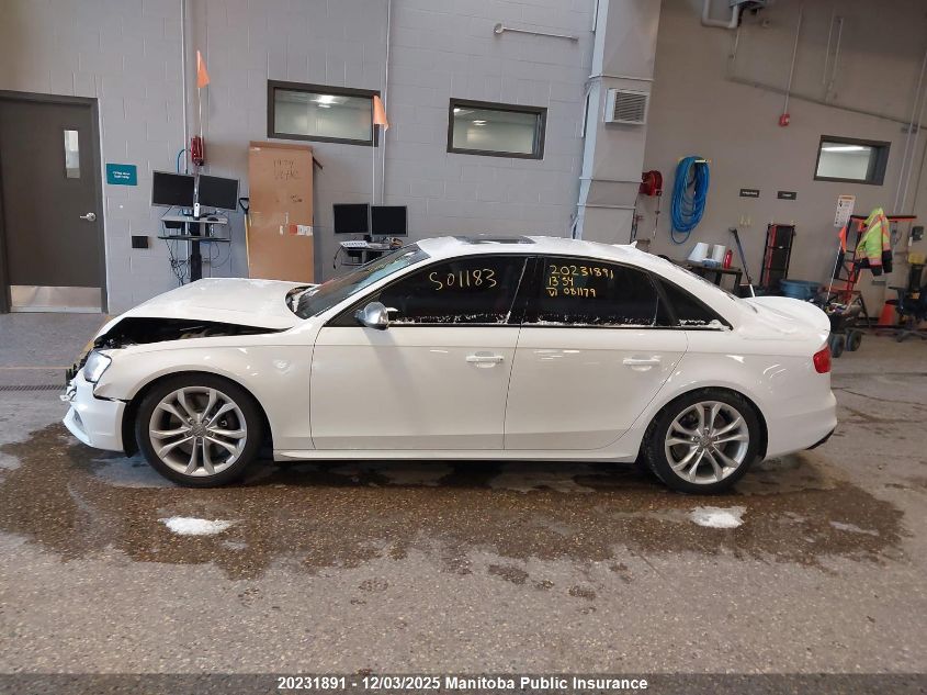 2013 Audi S4 3.0T Quattro VIN: WAUFGCFL9DA081179 Lot: 20231891
