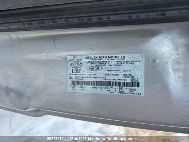 2007 Ford Ranger Xl VIN: 1FTYR10U87PA71952 Lot: 20232072