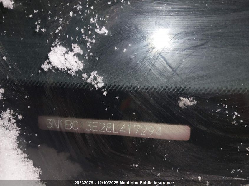 2008 Nissan Versa 1.8 Sl VIN: 3N1BC13E28L417294 Lot: 20232079