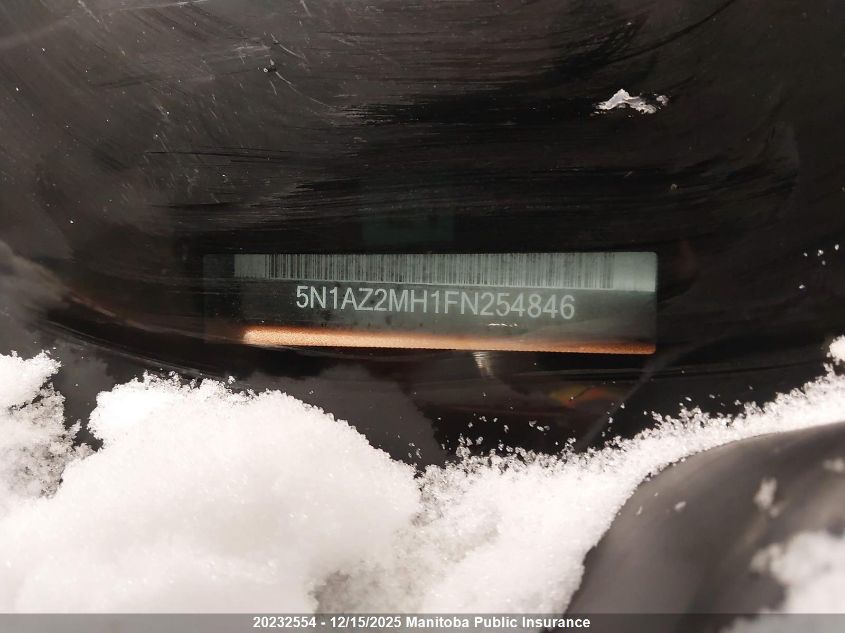 2015 Nissan Murano Platinum VIN: 5N1AZ2MH1FN254846 Lot: 20232554