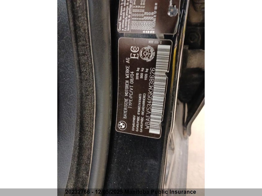 WBAEV53405KM38626 2005 BMW 3ER photo no. 6