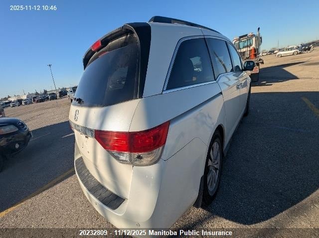 Vin: 5fnrl5h65eb506100, lot: 10243793, honda odyssey ex-l ex-l 20144