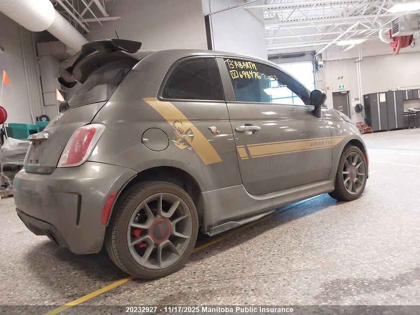 2013 Fiat 500 Abarth VIN: 3C3CFFFH6DT698476 Lot: 20232927