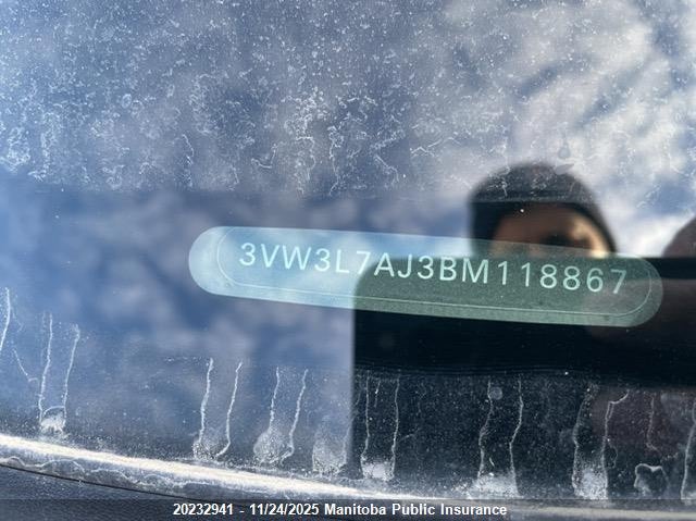 2011 Volkswagen Jetta 2.0 Tdi VIN: 3VW3L7AJ3BM118867 Lot: 20232941