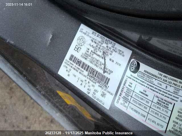 2011 Ford Fusion Se VIN: 3FAHP0HA3BR335967 Lot: 20233128