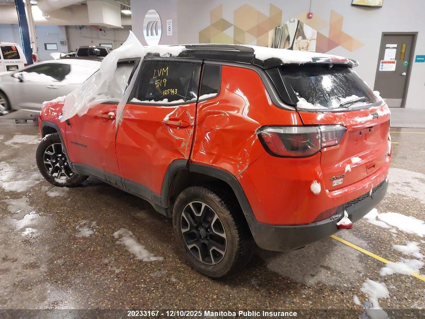 2019 Jeep Compass Trailhawk VIN: 3C4NJDDB1KT825623 Lot: 20233167