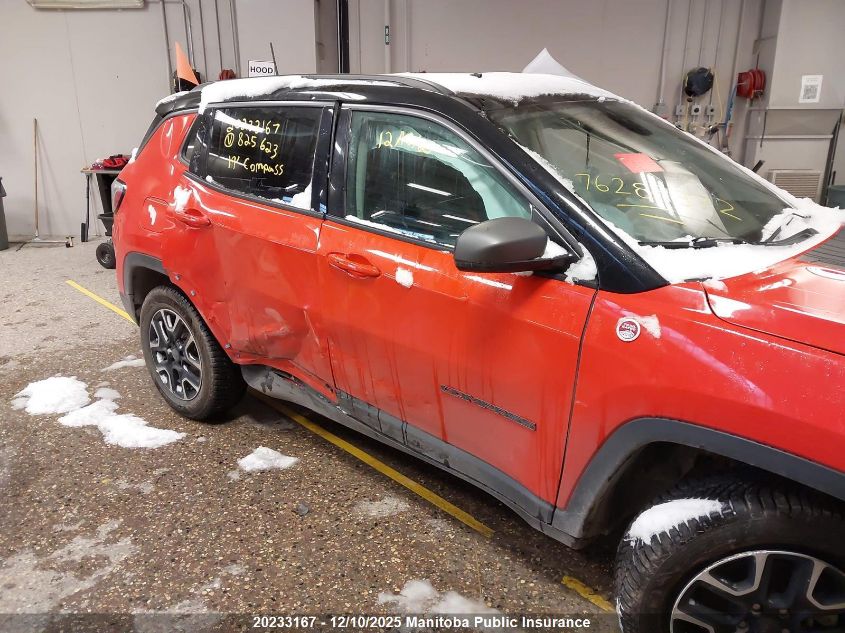 2019 Jeep Compass Trailhawk VIN: 3C4NJDDB1KT825623 Lot: 20233167