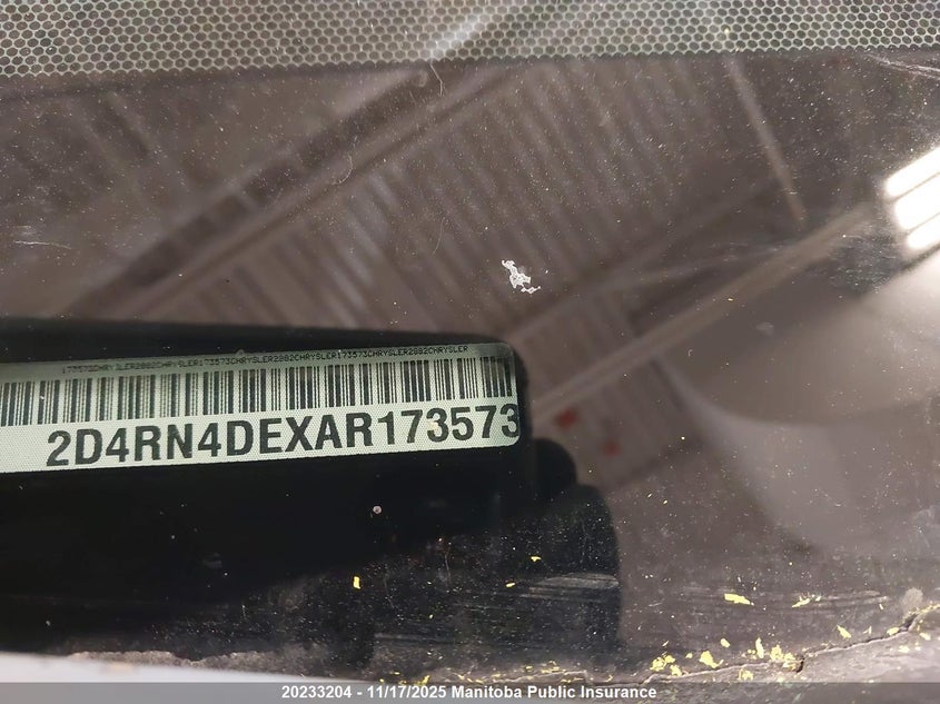 2010 Dodge Grand Caravan Se VIN: 2D4RN4DEXAR173573 Lot: 20233204