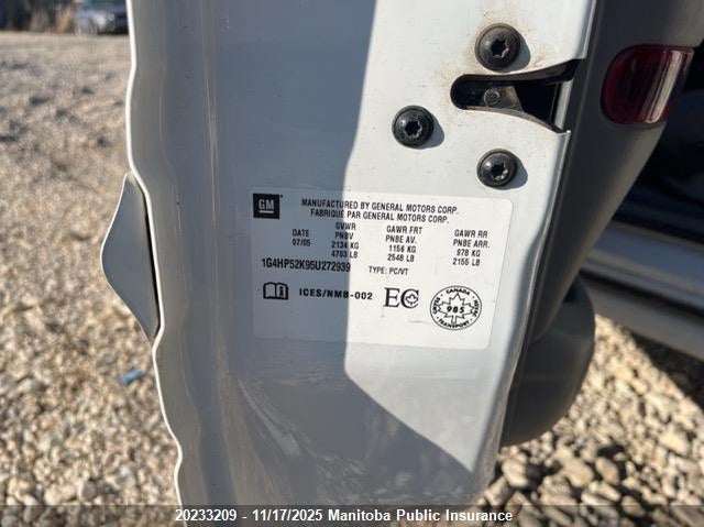 2005 Buick Le Sabre Custom VIN: 1G4HP52K95U272939 Lot: 20233209