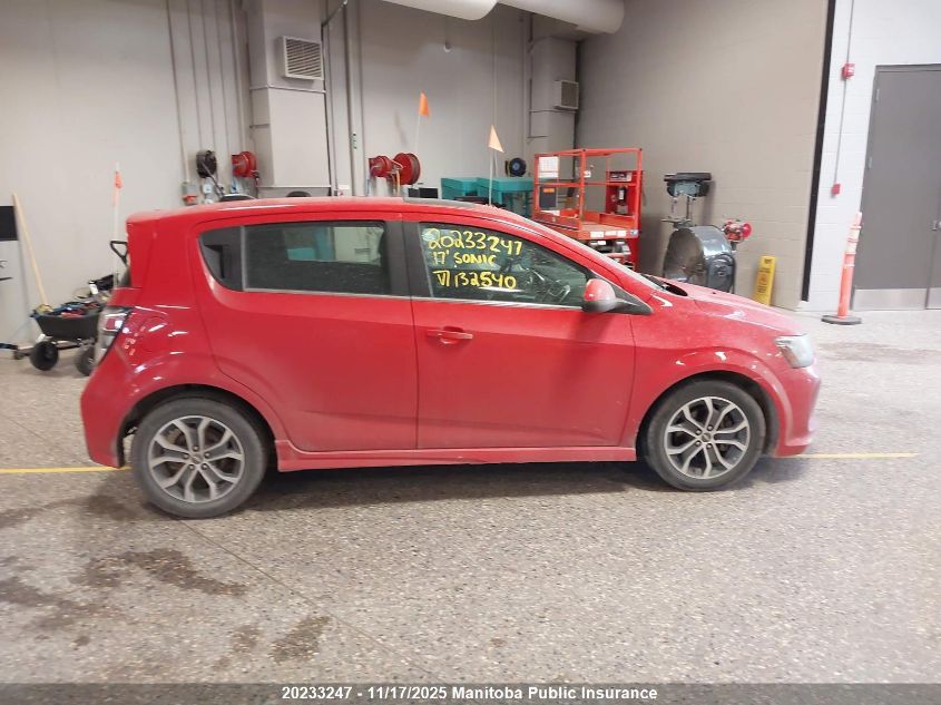 2017 Chevrolet Sonic Lt VIN: 1G1JD6SB0H4132540 Lot: 20233247