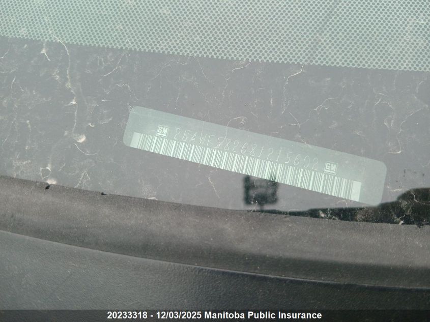 2008 Buick Allure Cx VIN: 2G4WF582681215602 Lot: 20233318